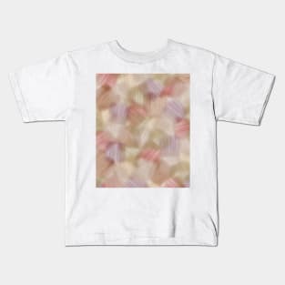 Abstract transparent dry brush technique pattern Kids T-Shirt